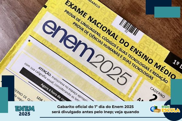 Caderno de prova amarelo do Enem 2025