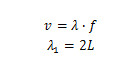 Fórmulas para cálculo de comprimento de onda