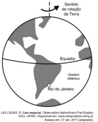 Representação do globo terrestre e do local onde foguete soviético entrou na atmosfera.