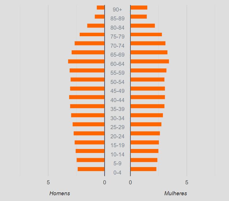  Pirâmide etária do Brasil no ano de 2060.