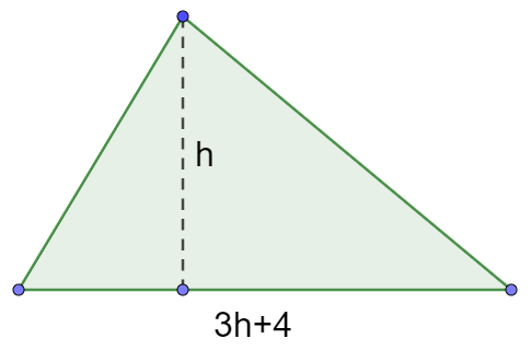 Desenho de um triângulo em exercício sobre multiplicação de polinômios.