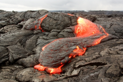 Magma terrestre Formação da camada rochosa de basalto