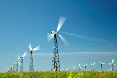 Estação de produção de energia eólica