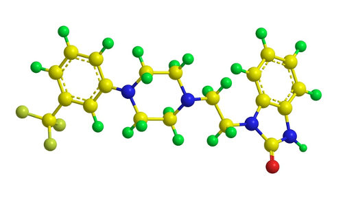 Observe a estrutura molecular do flibanserin, a droga presente no viagra feminino