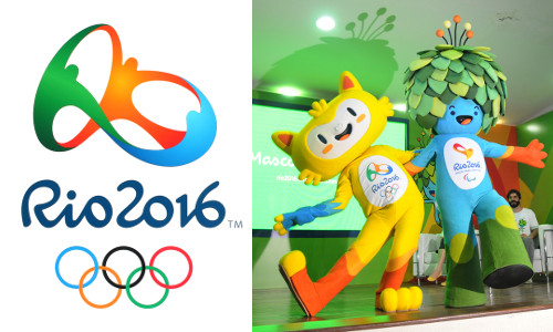 Logo e mascotes Rio 2016 Logomarca e mascotes da Olimpíada do Rio de Janeiro