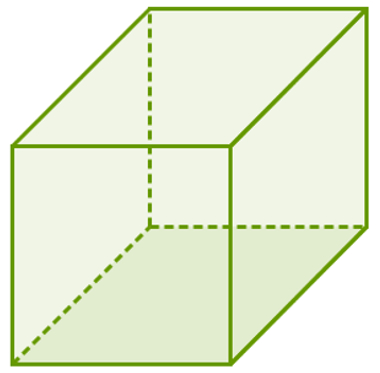 Cubo: prisma cujas faces são quadrados