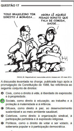 Questão 17, ENEM de 2014 Questão 17 do ENEM de 2014 (caderno azul)