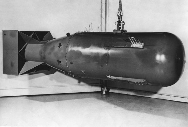 Réplica do “little boy”, a bomba de urânio lançada sobre a cidade de Hiroshima