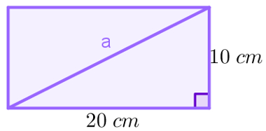 Diagonal de um retângulo