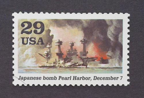 Selo americano relembra o ataque à base naval de Pearl Harbor