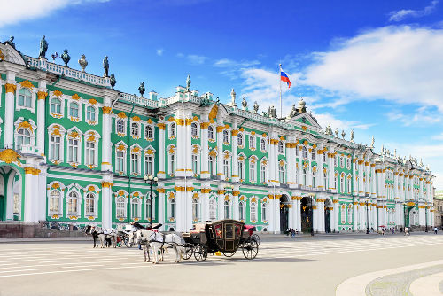Palácio de Inverno, casa dos czares russos e local no qual aconteceu o Domingo Sangrento em 1905