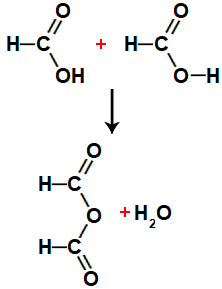 Equação representando a formação de um anidrido metanoico