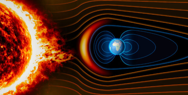 Os ventos solares s&atilde;o constitu&iacute;dos por part&iacute;culas provenientes da coroa solar e s&atilde;o capazes de afetar as telecomunica&ccedil;&otilde;es terrestres.