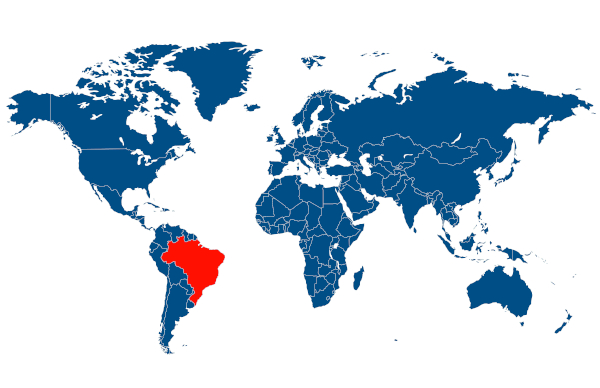 Mapa do Brasil indicando a localização do estado do Tocantins, tendo o