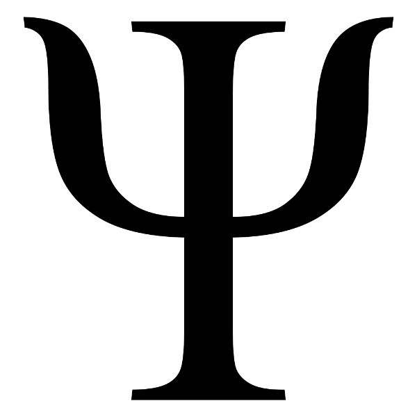 A letra grega “psi” é o símbolo da Psicologia.
