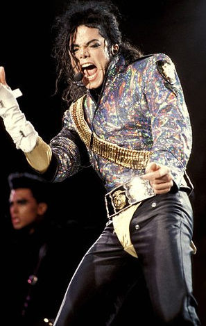 Michael Jackson na turnê do disco Dangerous.