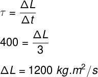 Cálculo do momento angular