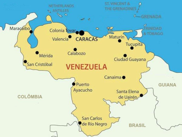 Mapa da Venezuela