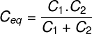 A fórmula só deve ser usada para dois capacitores por vez.