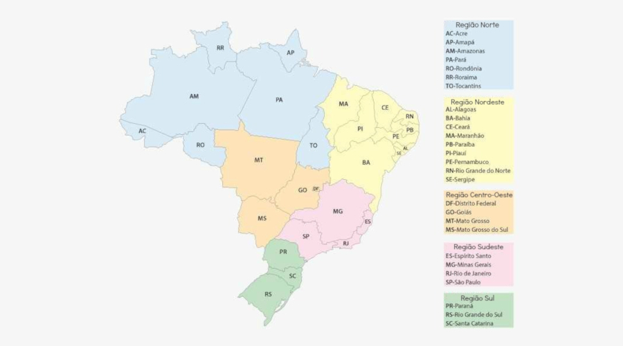 Regiões do Brasil: quais são, mapa, características