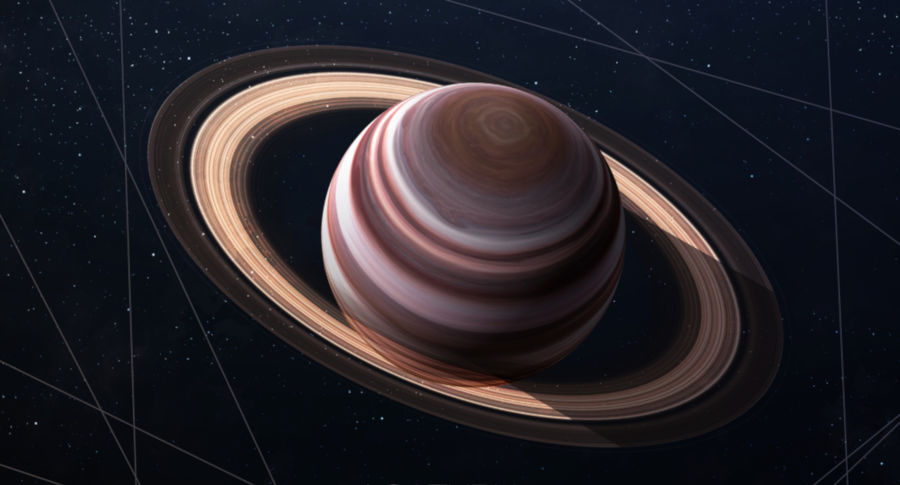 Planeta Saturno, o segundo maior planeta do Sistema Solar.