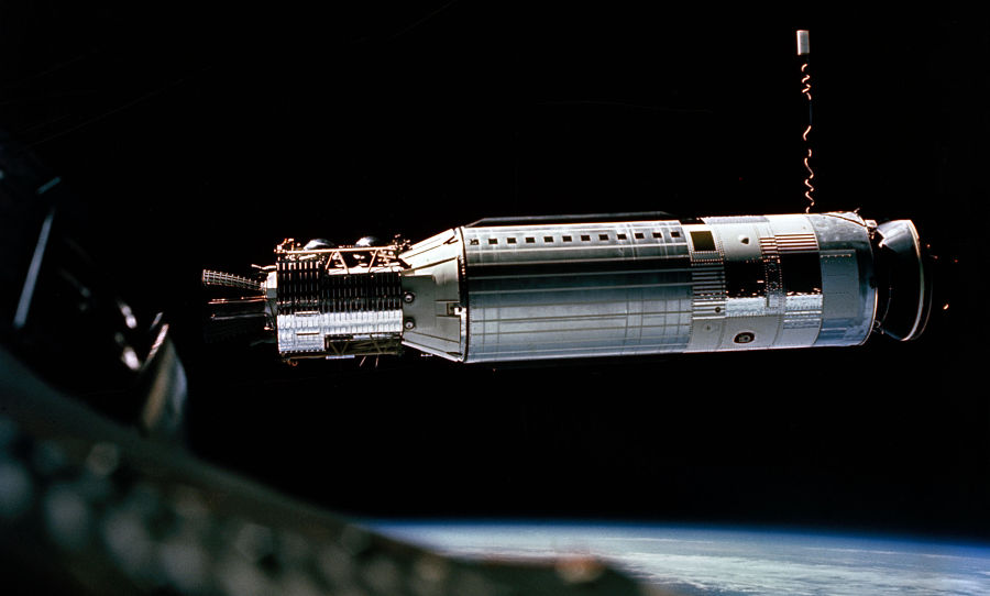 O primeiro acoplamento de espaçonaves da história teve a participação de Neil Armstrong. (Créditos da imagem: Nasa / Reprodução)