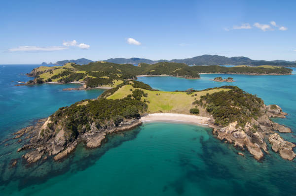 Ilha de Urupukapuka na Nova Zelândia.