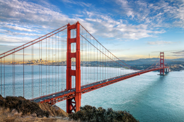 Golden Gate Brigde, cartão-postal dos Estados Unidos.