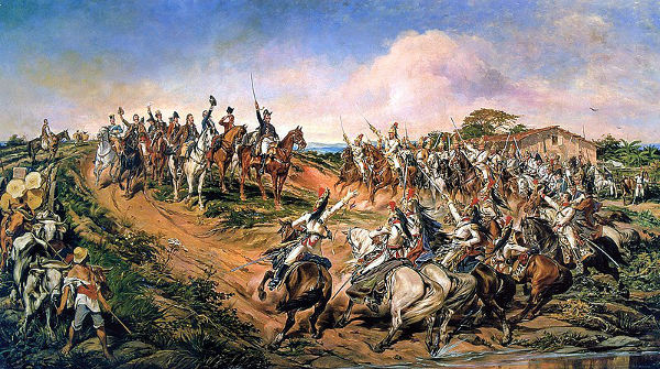 Quadro "Independência ou Morte" de Pedro Américo retratando a independência do Brasil.