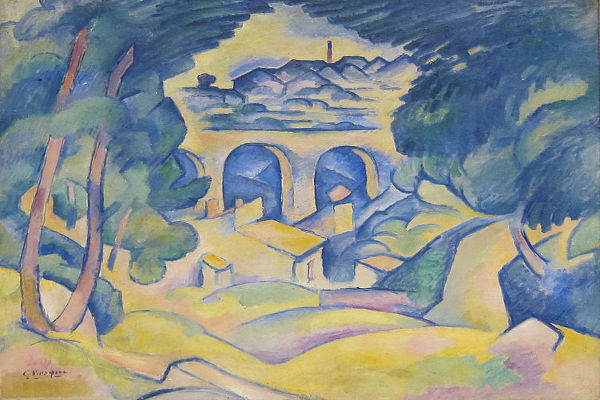 Georges Braque, O viaduto de L’Estaque, um exemplo de obra do cubismo.