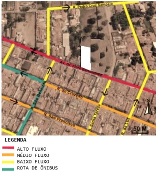 Fonte: Google Earth com modificações da autora, 2021.