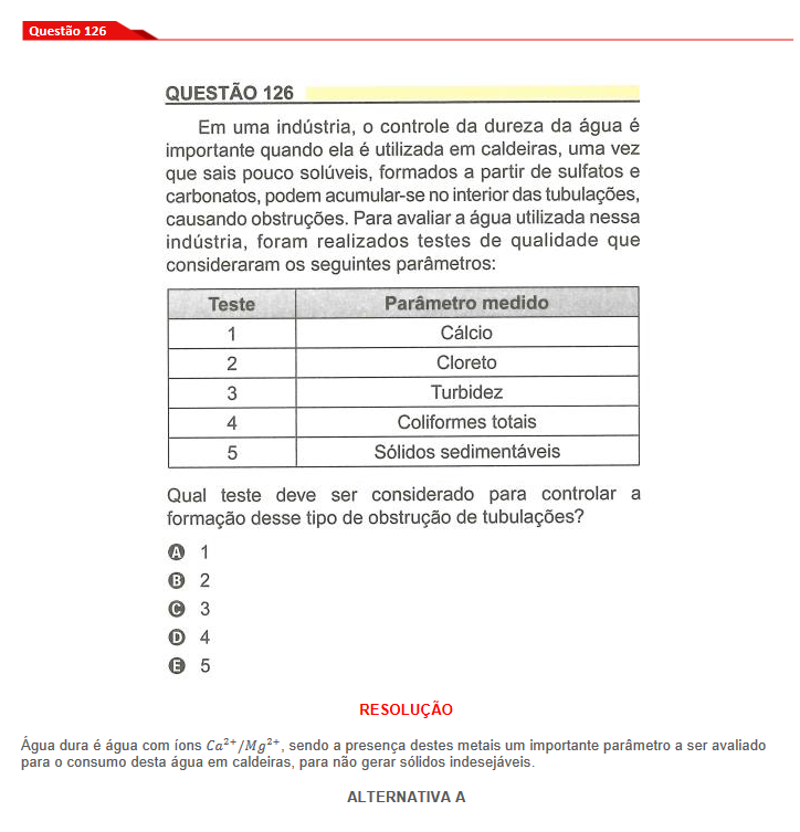 Questão 126 - Prova Amarela - Enem 2019 - Brasil Escola