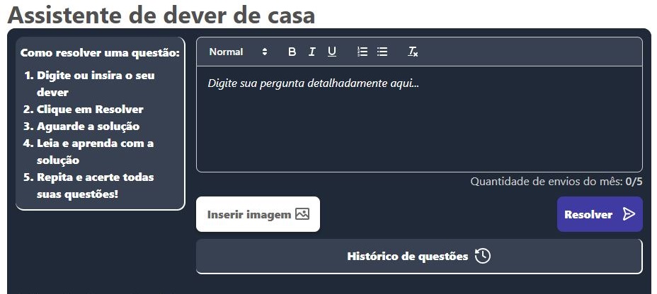 Assistente de dever de casa do Brasil Escola